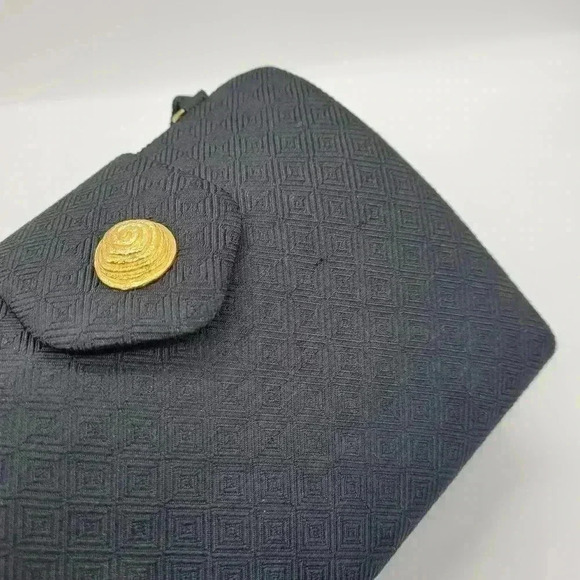 Vintage Crossbody Jim Thompson Silk Purse Black & Gold - Picture 13 of 16